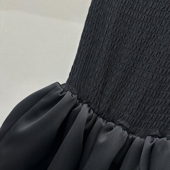 MiuMiu Micro Logo Strapless Puff Dress - Picture 5 of 8